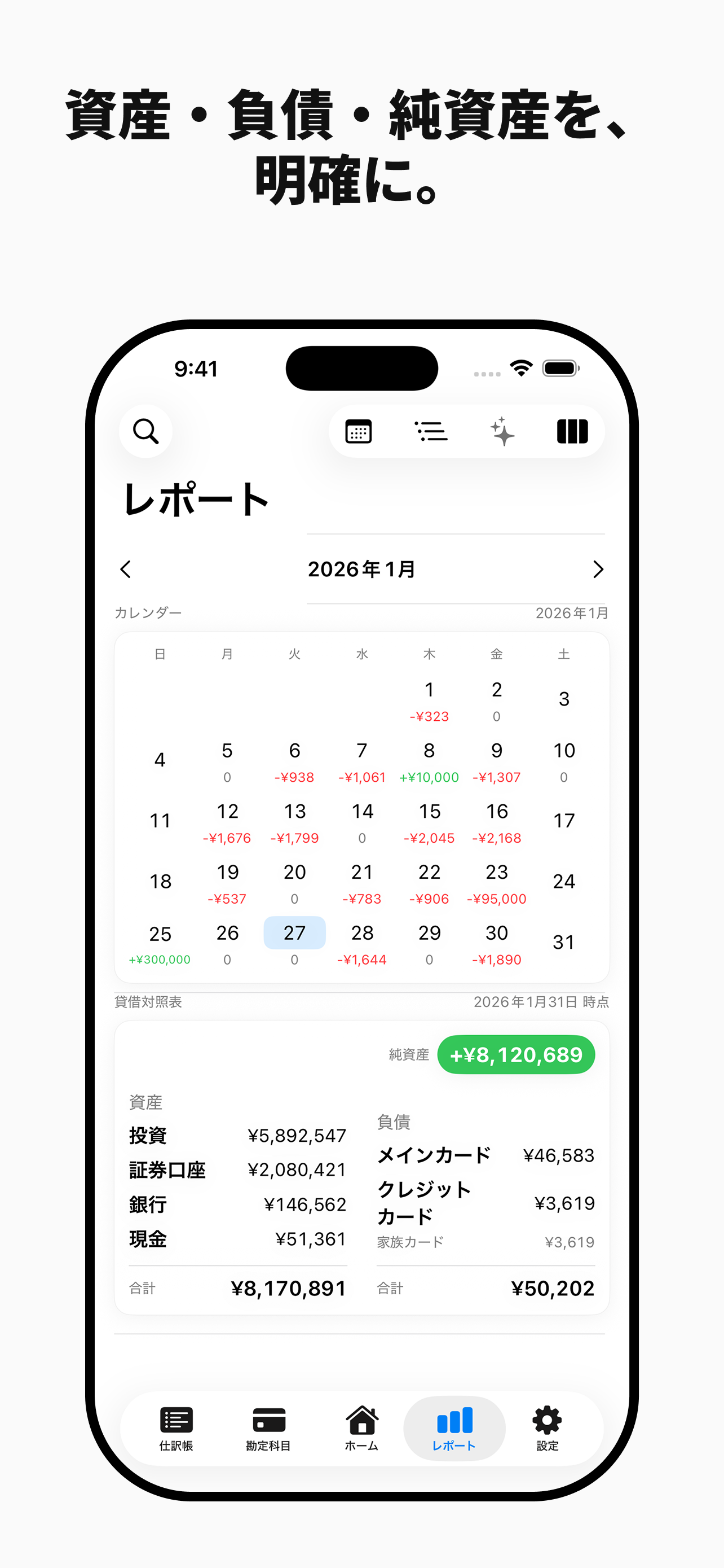 レポート画面